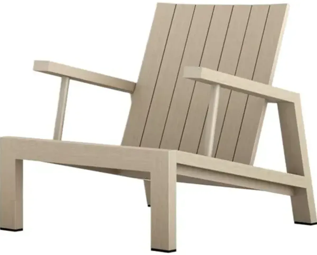 River Outdoor Teak Adirondack Chair - Washed Brown