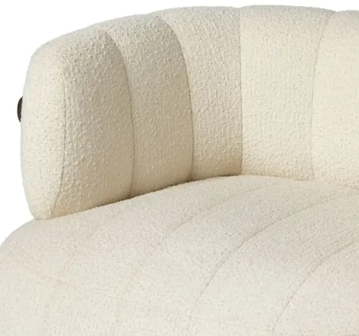 Riley Swivel Chair - Altro Snow Boucle