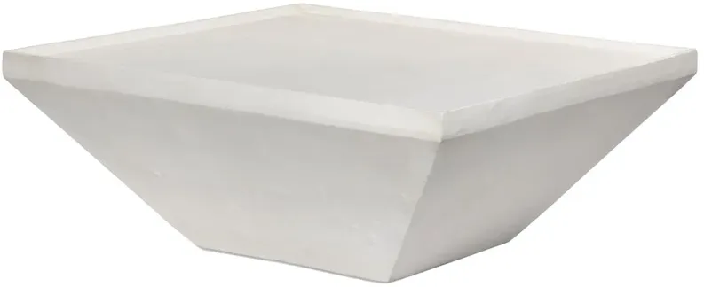 Rhys Outdoor Aluminum Coffee Table, Matte White