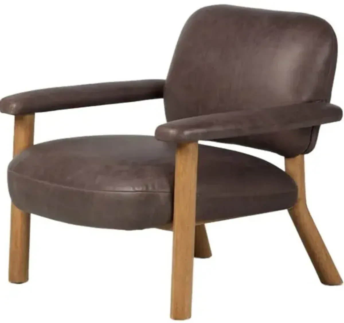 Raven Leather Chair - Gray