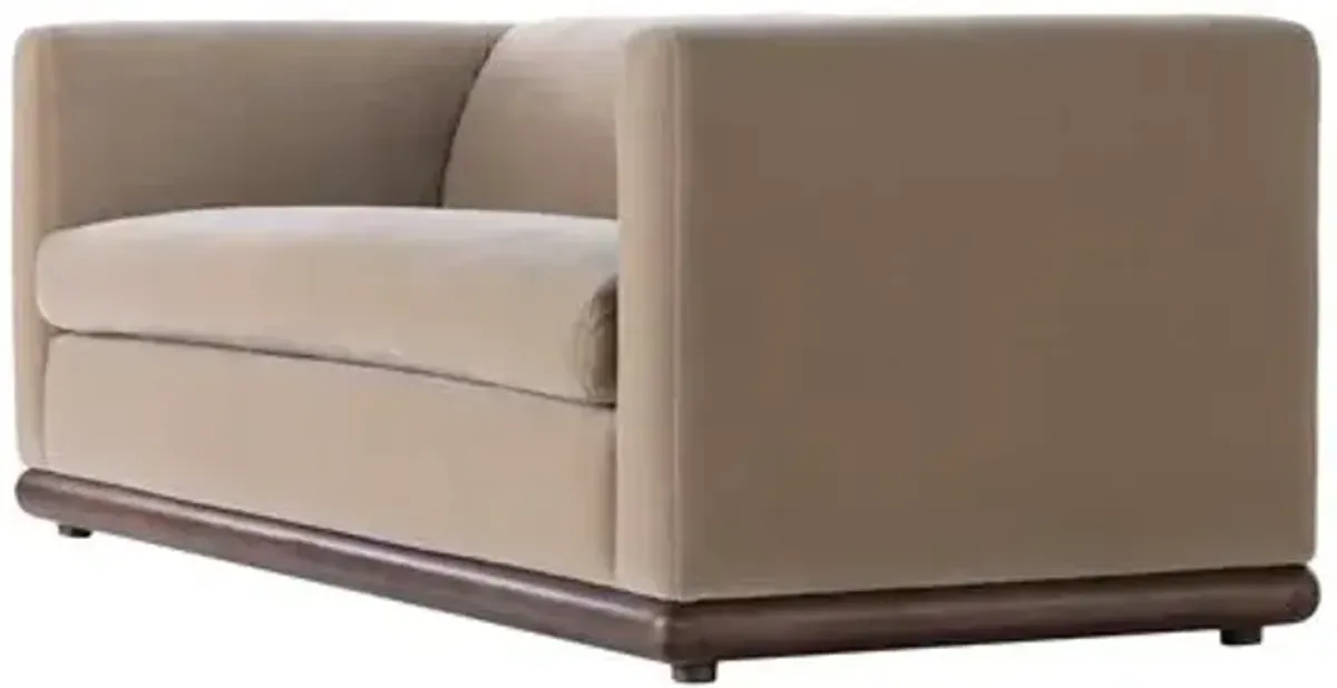 Ramona Velvet Sofa - Surrey Taupe