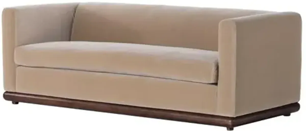 Ramona Velvet Sofa - Surrey Taupe