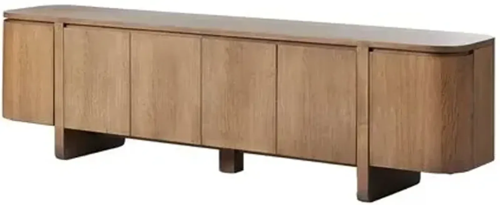 Raina Media Console - Tawny Oak - Brown