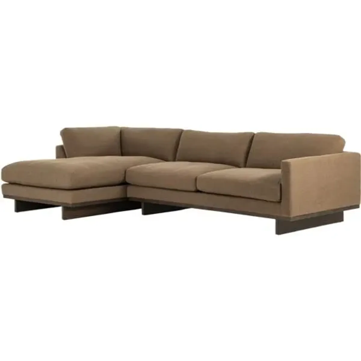 Piper 2-Piece Sectional - Performance Antwerp Cafe - Brown