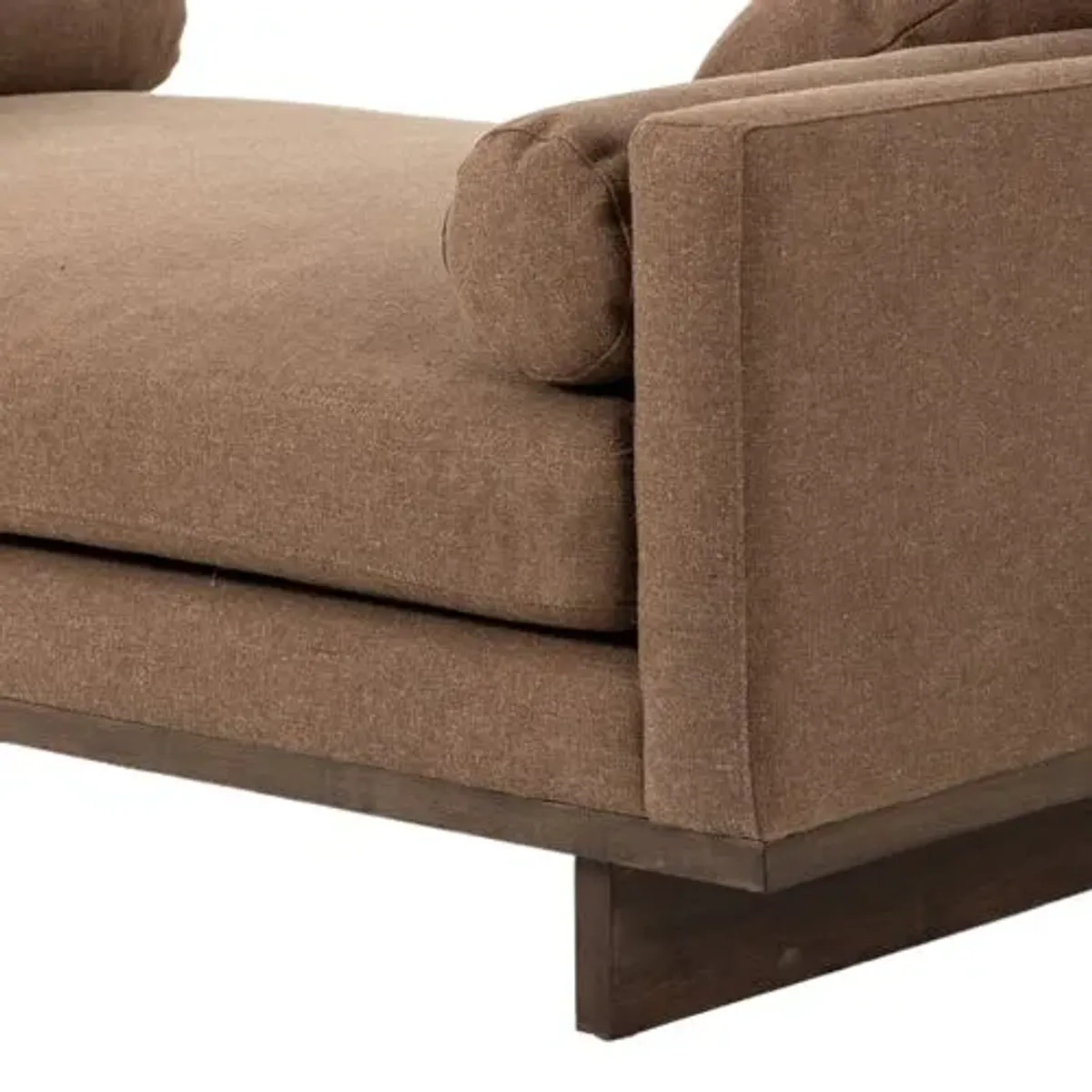 Piper Tete A Tete Performance Chaise - Brown - Comfortable, Sturdy, Stylish