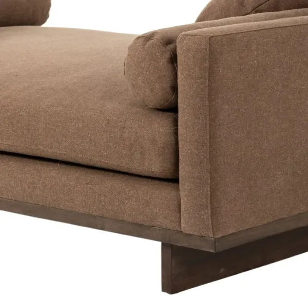 Piper Tete A Tete Performance Chaise - Brown - Comfortable, Sturdy, Stylish