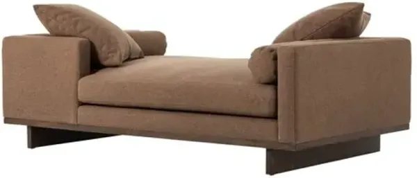 Piper Tete A Tete Performance Chaise - Brown - Comfortable, Sturdy, Stylish