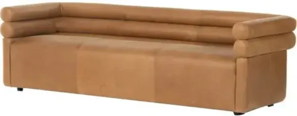 Ollie Leather Sofa - Cognac