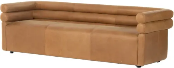 Ollie Leather Sofa - Cognac