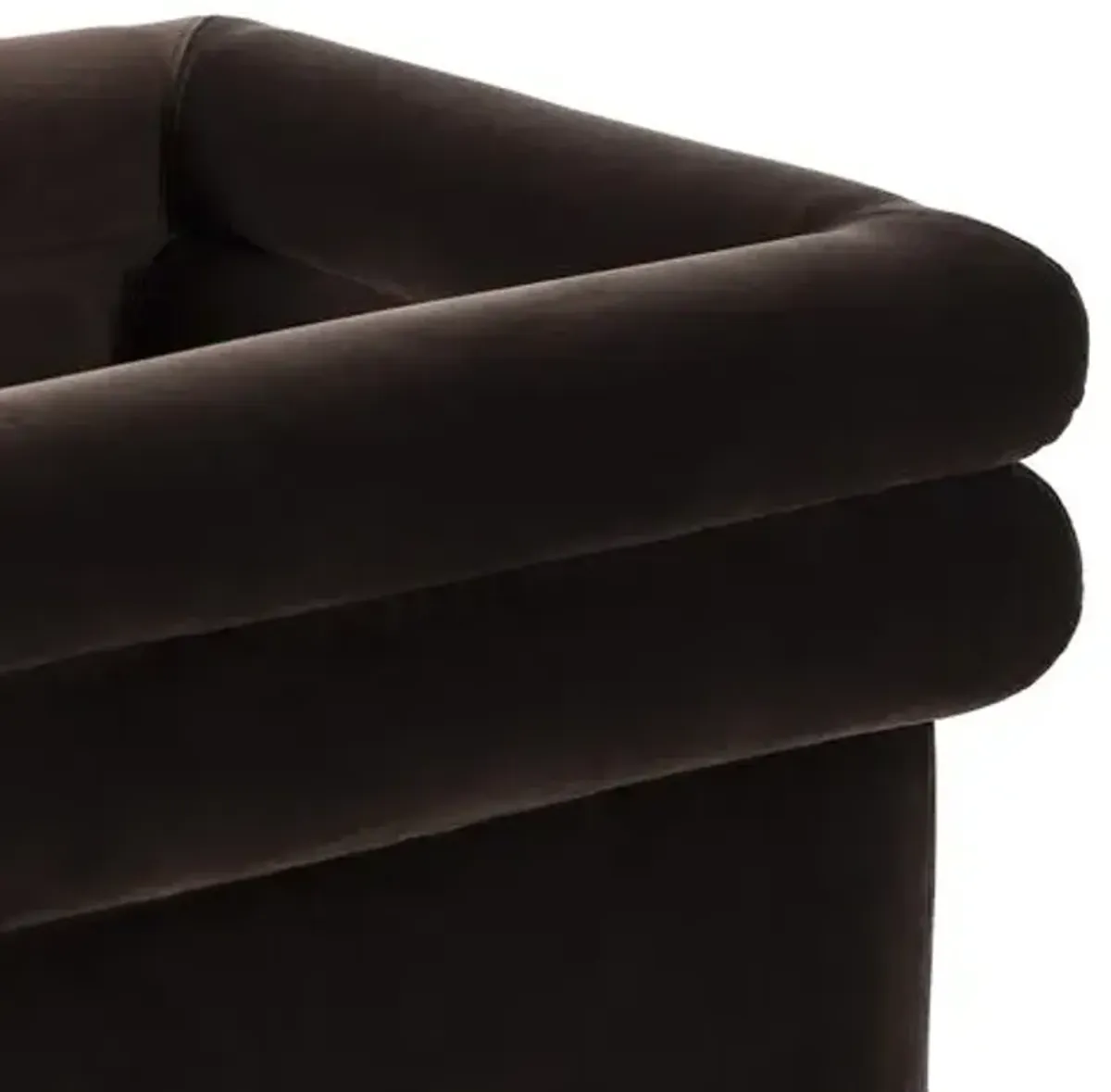 Ollie Velvet Swivel Chair - Surrey Cocoa