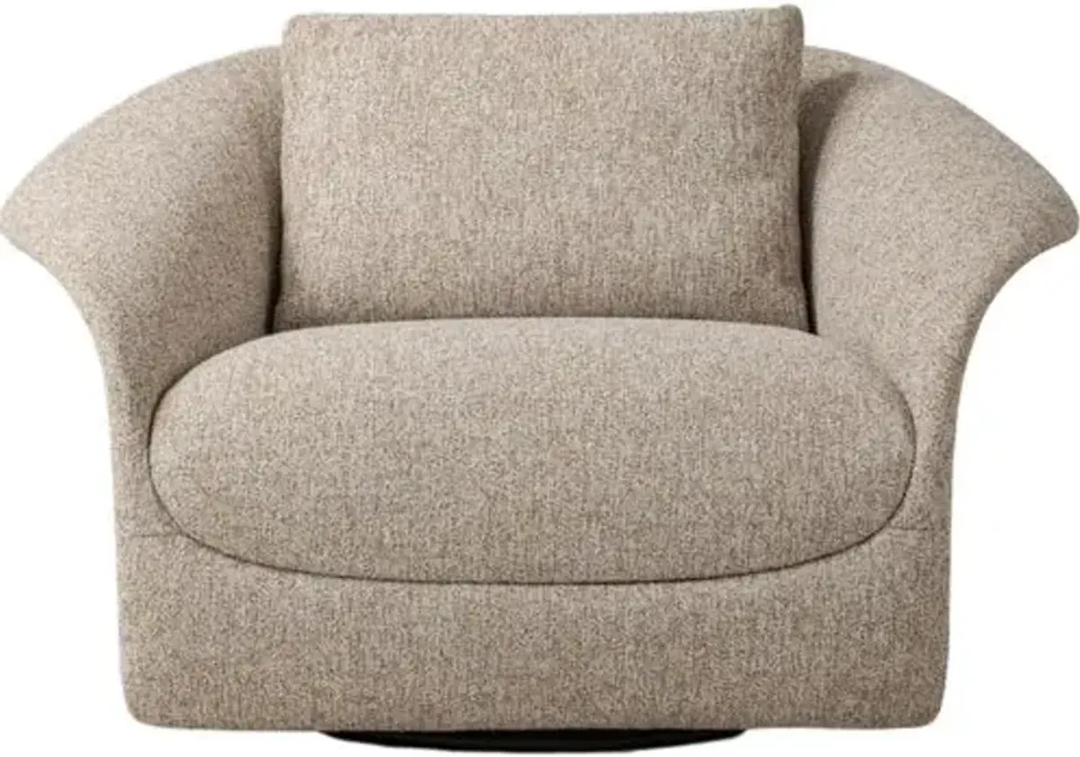 Peyton Swivel Chair - Performance Yuma Dove