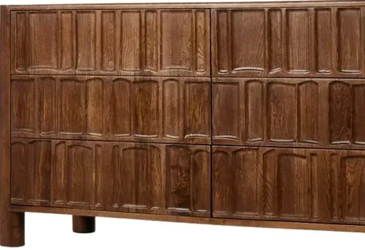 Percy 6-Drawer Dresser - Brown