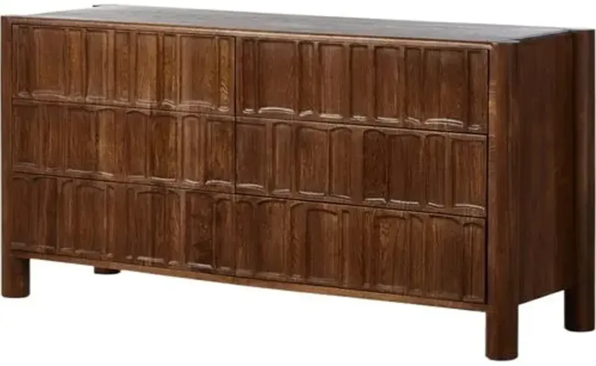 Percy 6-Drawer Dresser - Brown