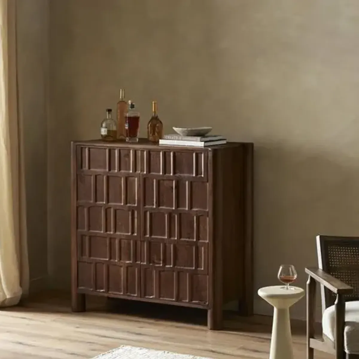 Percy Bar Cabinet - Brown