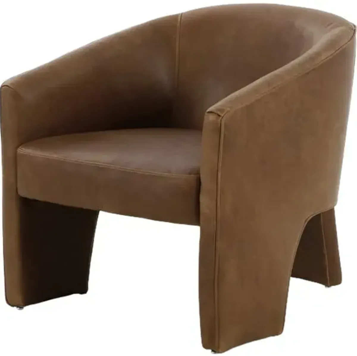 Pearl Leather Chair - Brown