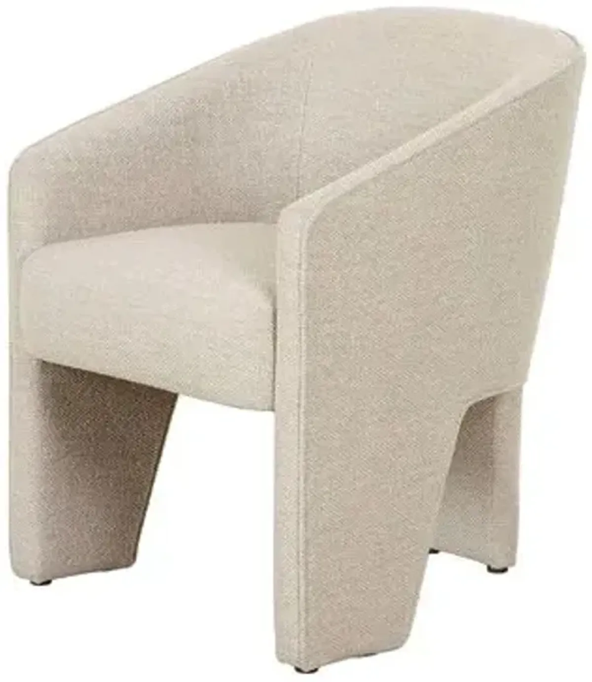 Pearl Linen Dining Chair - Brown