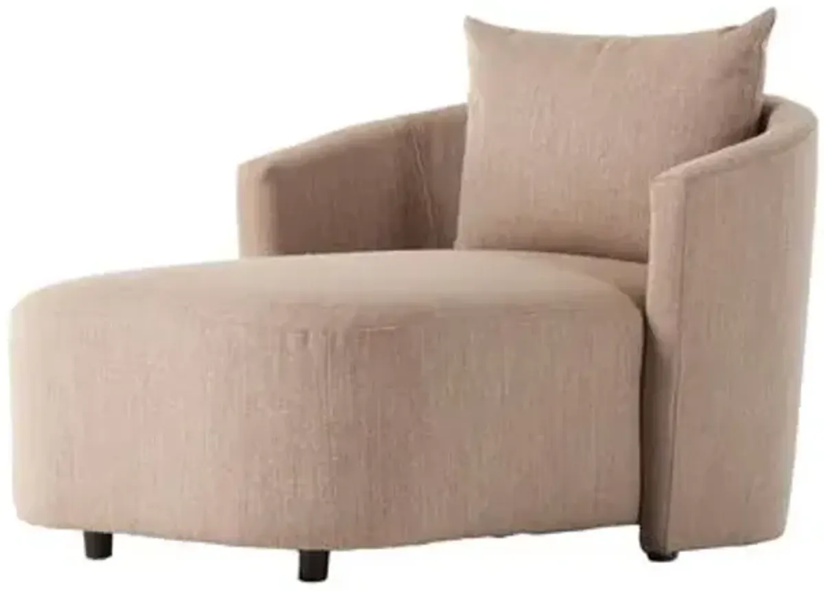 Pax Chaise Lounge - Alcala Fawn Linen - Brown - Comfortable, Sturdy, Stylish