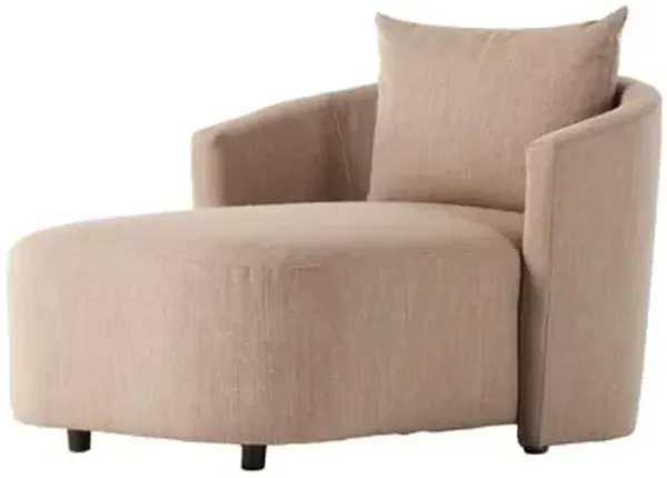 Pax Chaise Lounge - Alcala Fawn Linen - Brown - Comfortable, Sturdy, Stylish