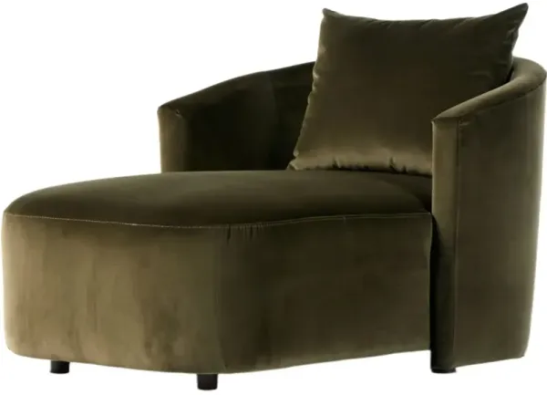 Pax Velvet Chaise Lounge - Green - Comfortable, Sturdy, Stylish