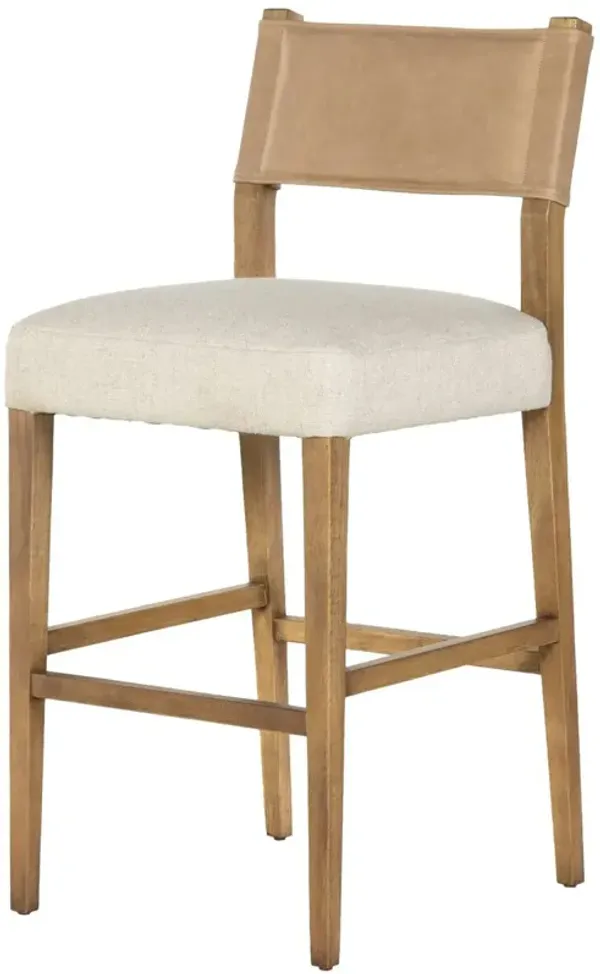 Parker Leather Backed Bar Stool
