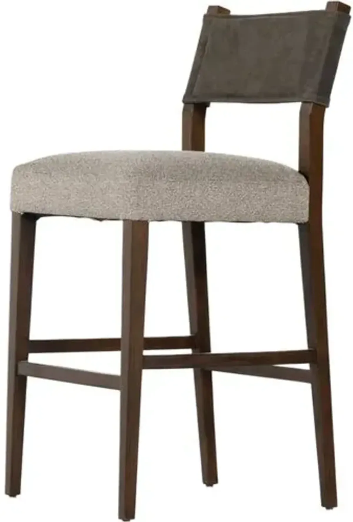 Parker Leather Backed Bar Stool - Black