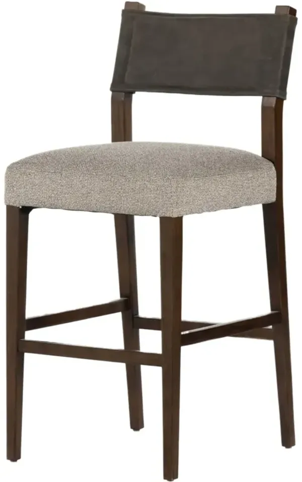 Parker Leather Backed Bar Stool