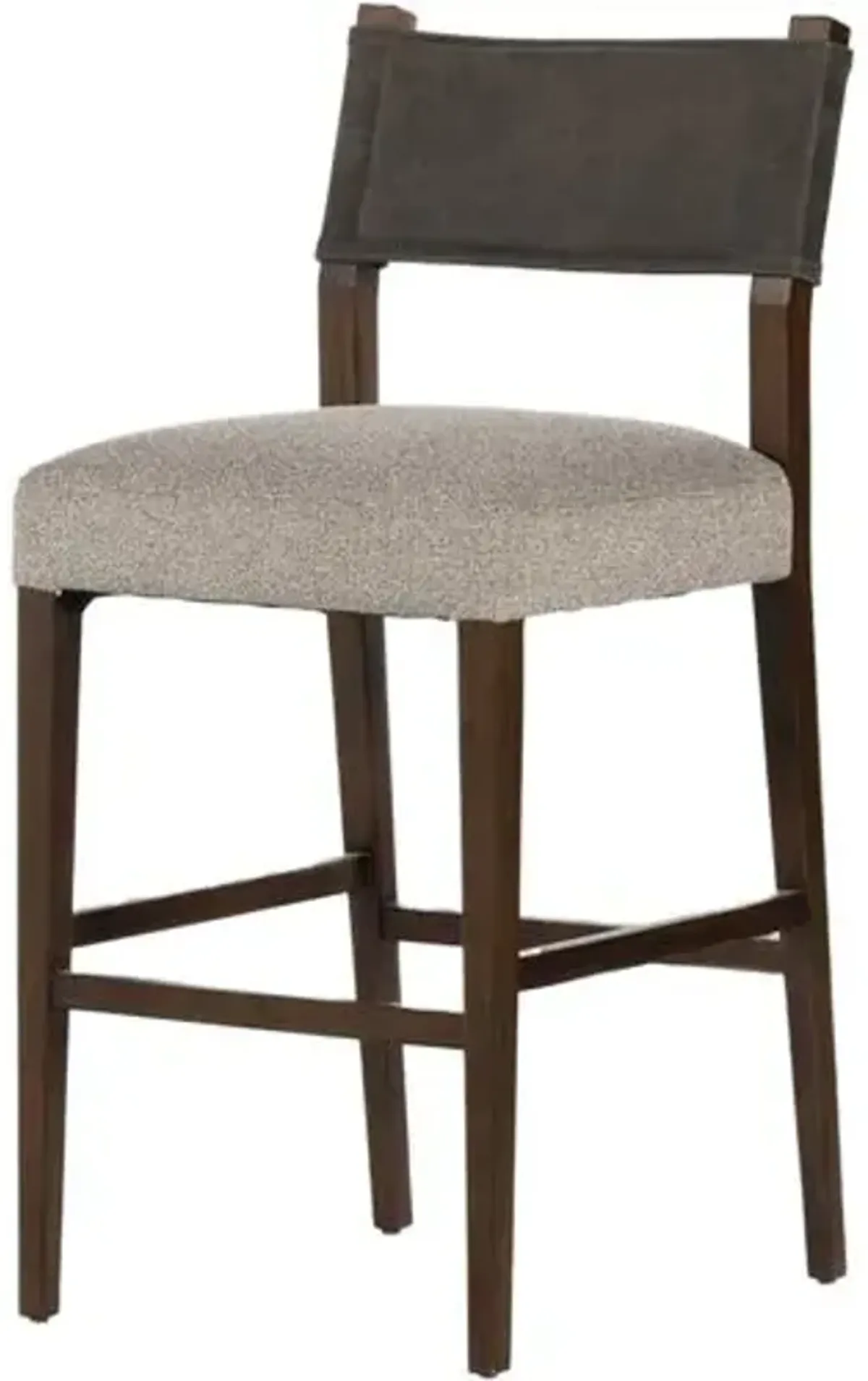 Parker Leather Backed Bar Stool - Black