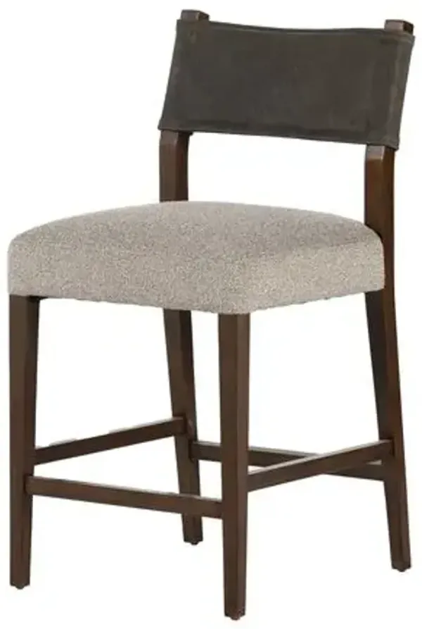 Parker Leather Backed Counter Stool
