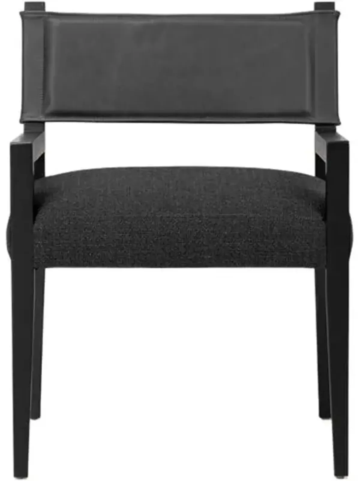 Parker Leather Backed Dining Armchair - Gibson Black