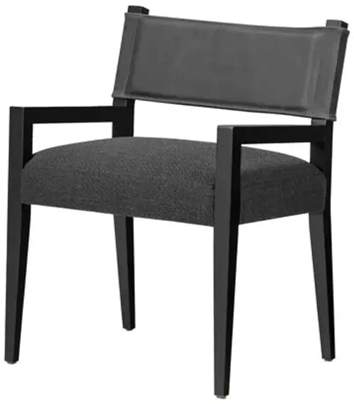 Parker Leather Backed Dining Armchair - Gibson Black