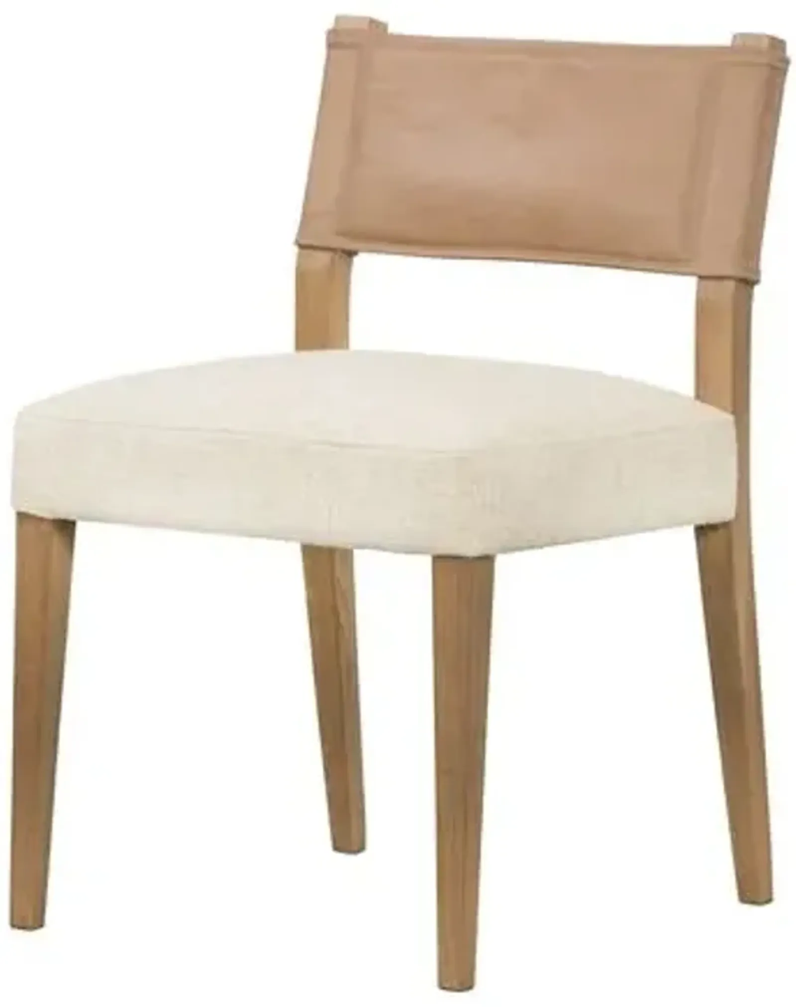 Parker Leather Backed Dining Chair - Beige