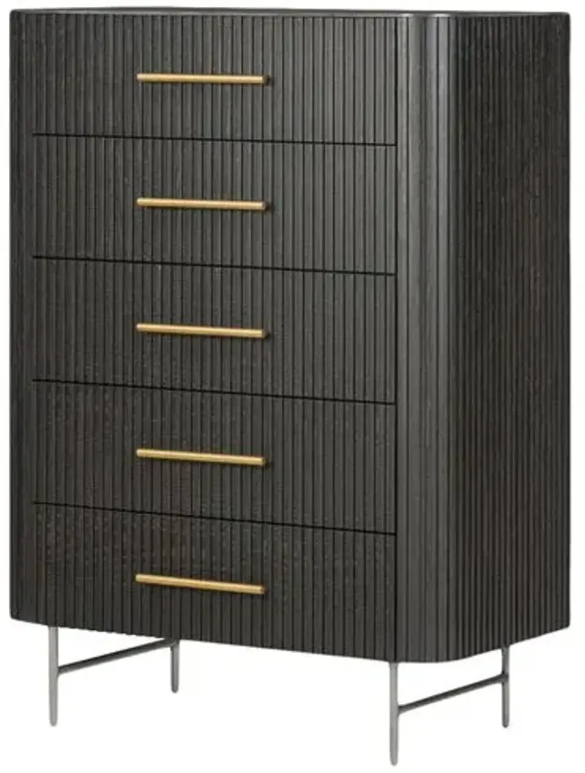 Paige 5-Drawer Dresser - Distressed Black