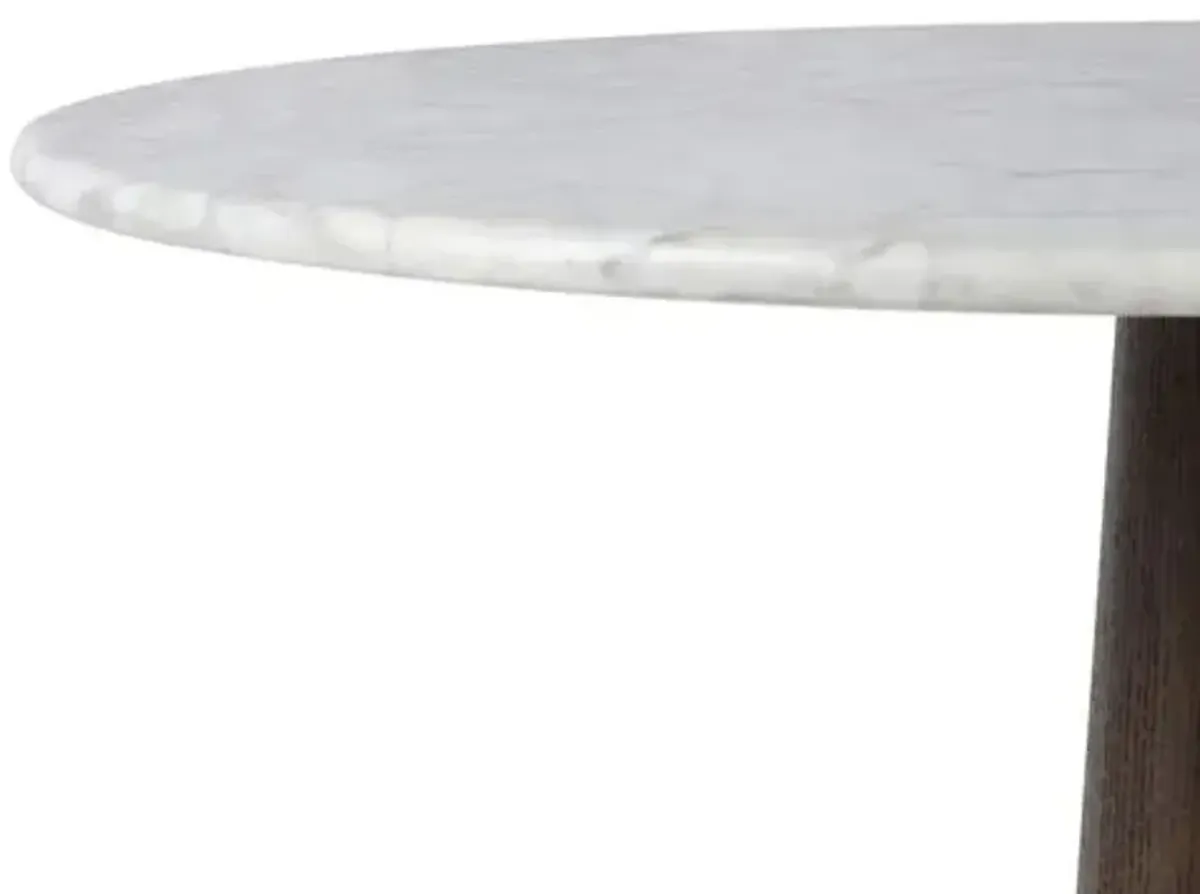 Orion Bar Table - Honed White Marble