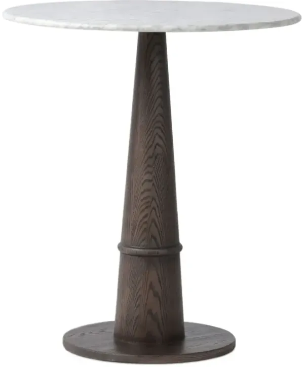 Orion Counter Table, Honed White Marble