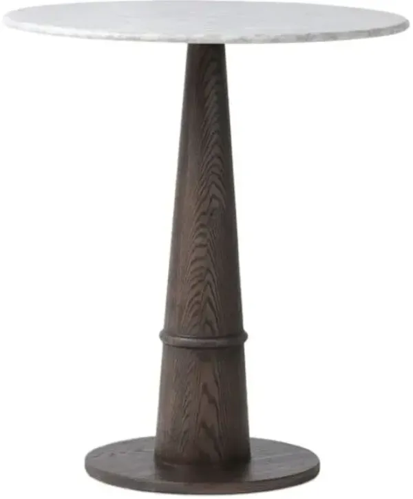 Orion Counter Table - Honed White Marble