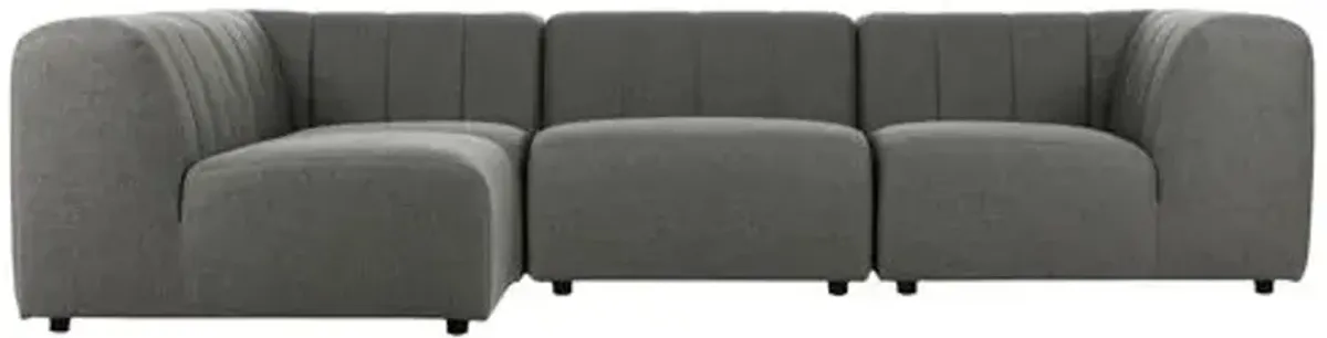 Omar Outdoor 4-Piece Sectional - Gray