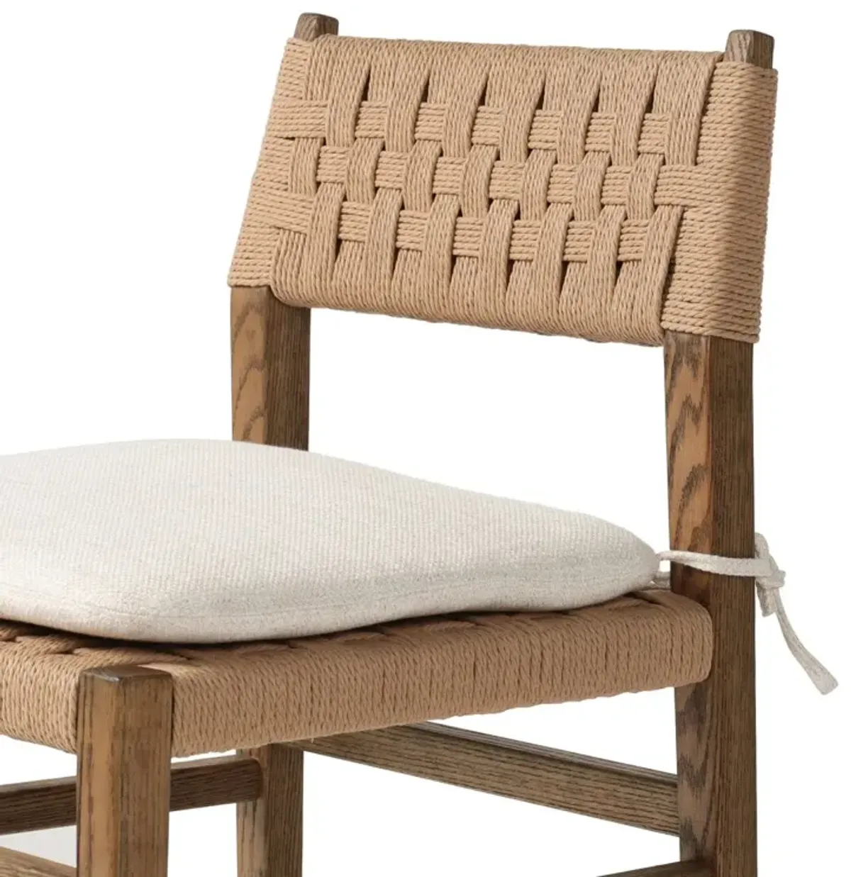 Octavia Dining Side Chair - Double Twisted Paper Cord - Gray