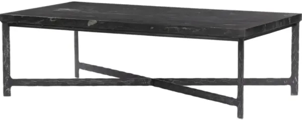 Oakley Coffee Table - Iron/Marble - Black