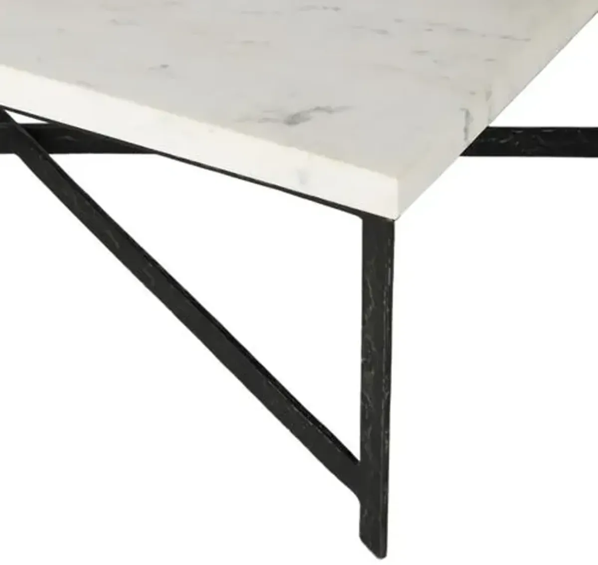 Oakley Coffee Table - Iron/Marble - White