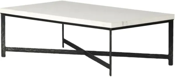 Oakley Coffee Table, Iron/Marble
