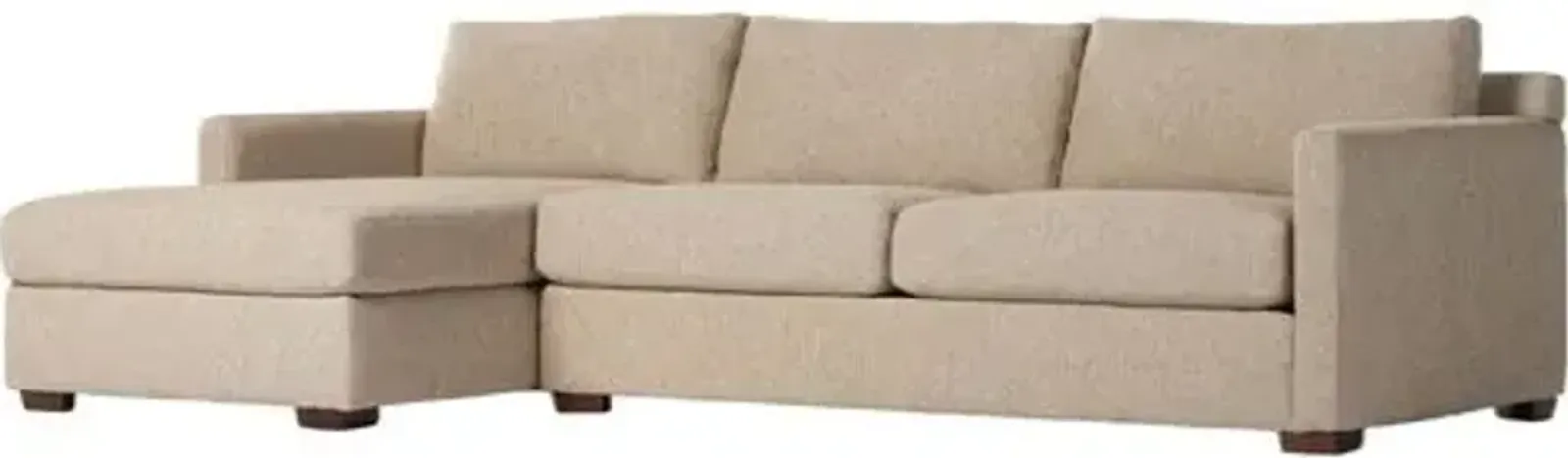 Noor 2-Piece Performance Sectional - Delta Sand - Beige