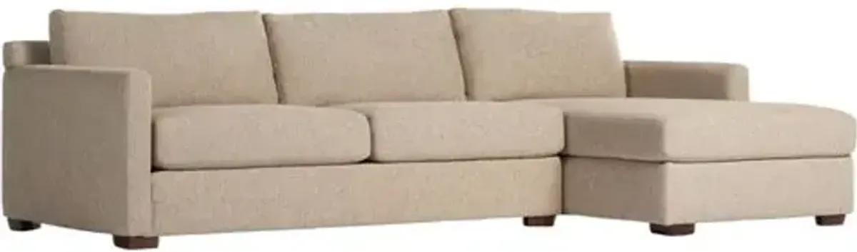 Noor 2-Piece Performance Sectional - Delta Sand - Beige