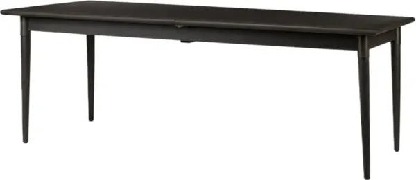 Siena Rectangular 84-104" Extension Dining Table, Black Mango