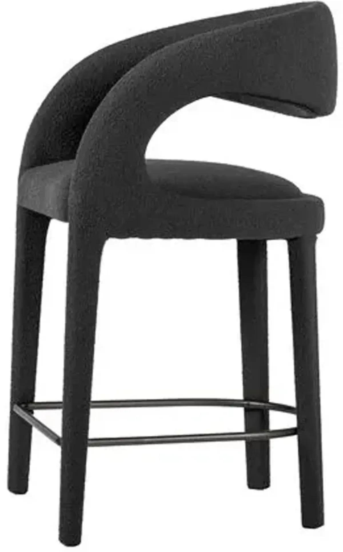 Nina Boucle Counter Stool - Charcoal