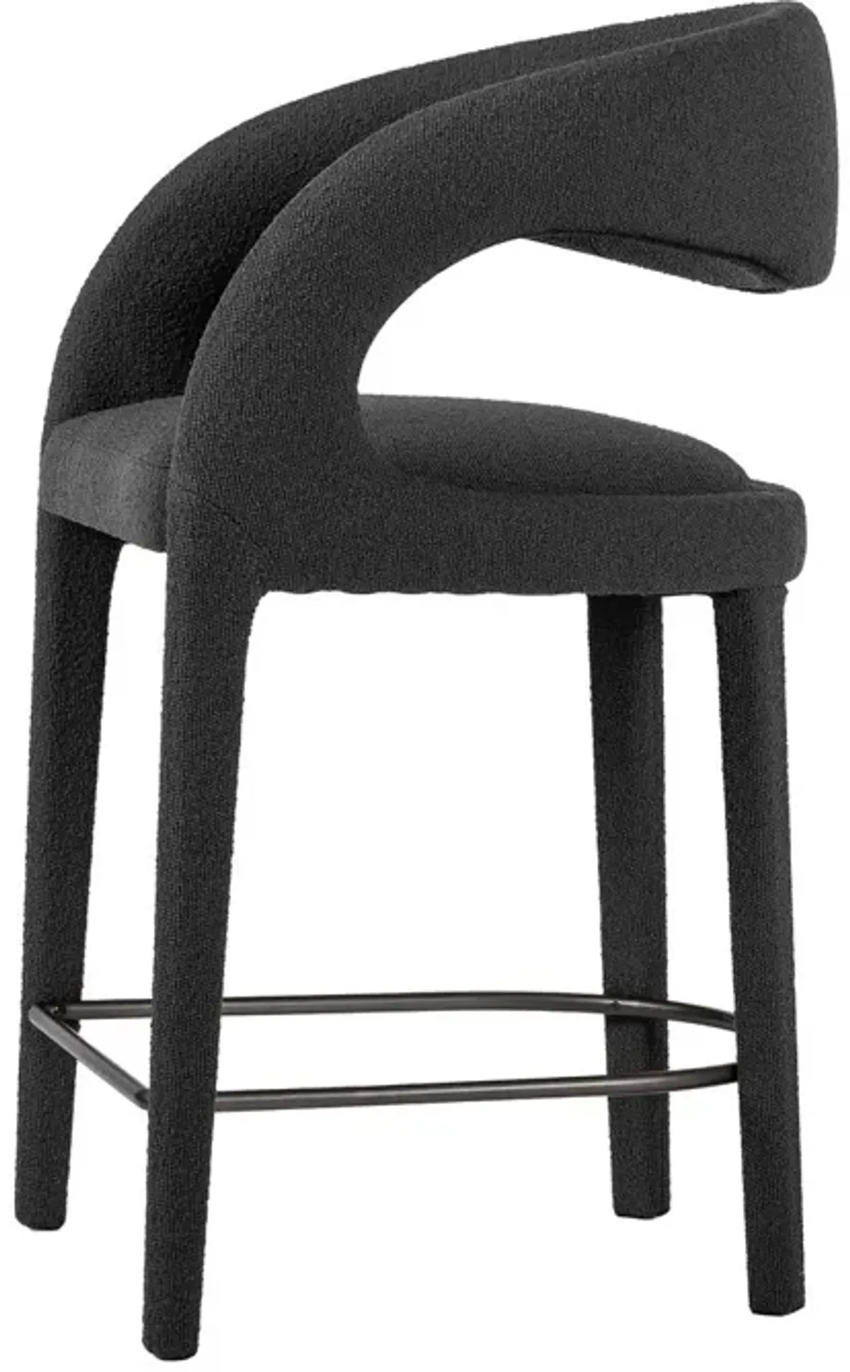 Nina Boucle Counter Stool - Charcoal