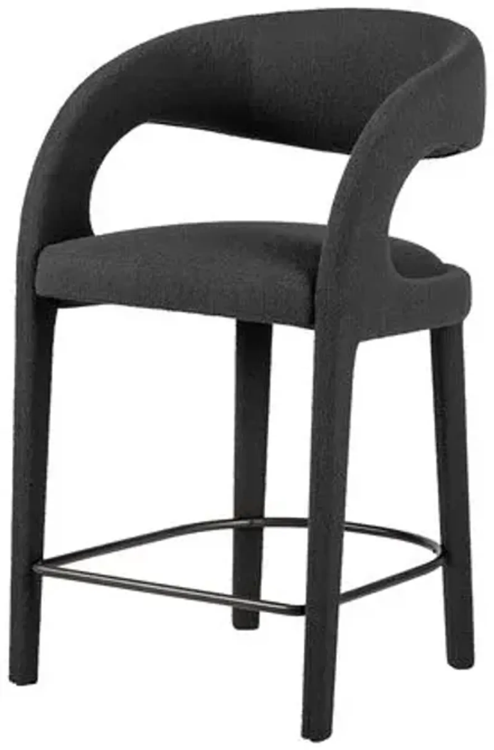 Nina Boucle Counter Stool - Charcoal