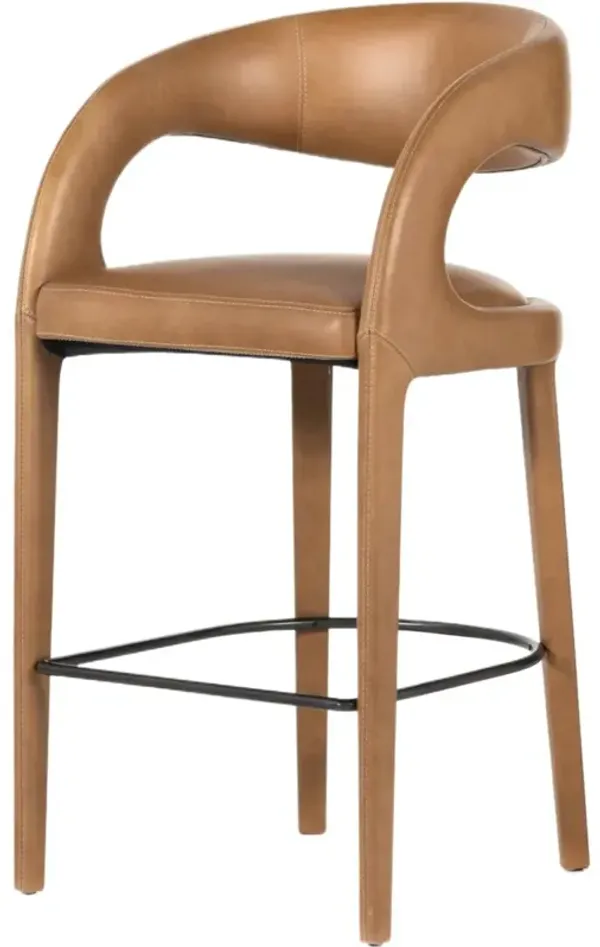 Nina Leather Bar Stool