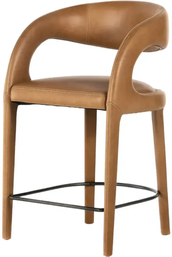 Nina Leather Counter Stool