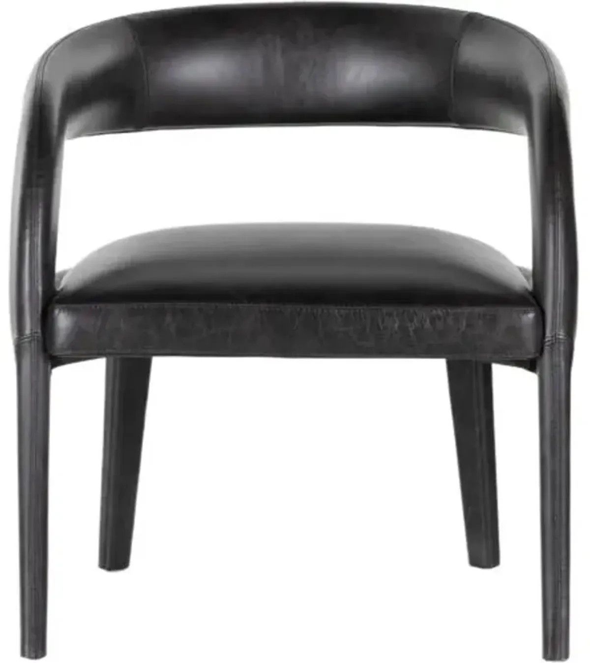 Nina Leather Chair - Black