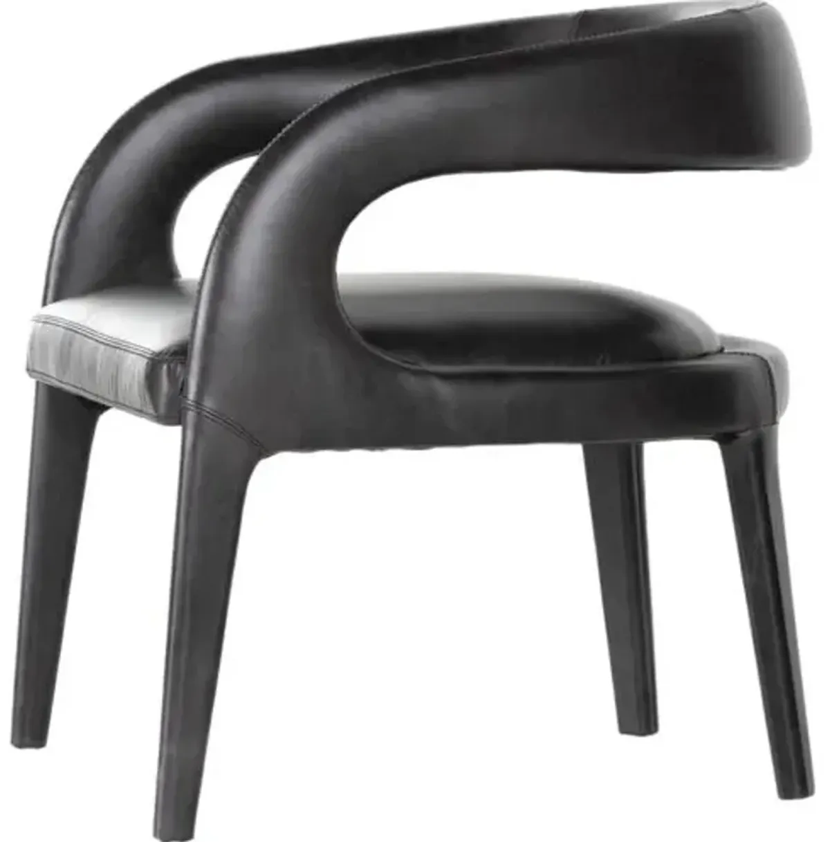 Nina Leather Chair - Black